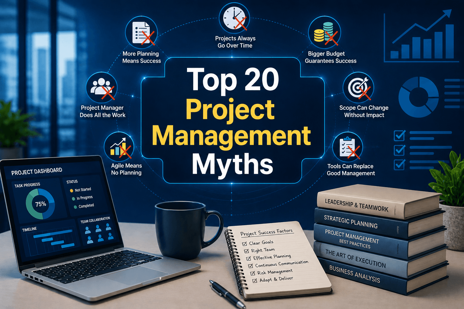 Project Management Myths infographic for project managers